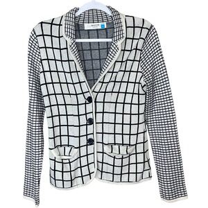 Sparrow Black and White Checkered Cardigan